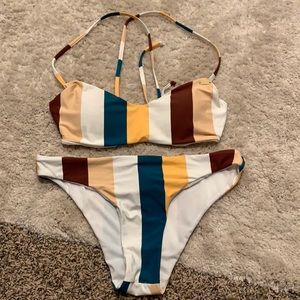 Striped Roxy bikini